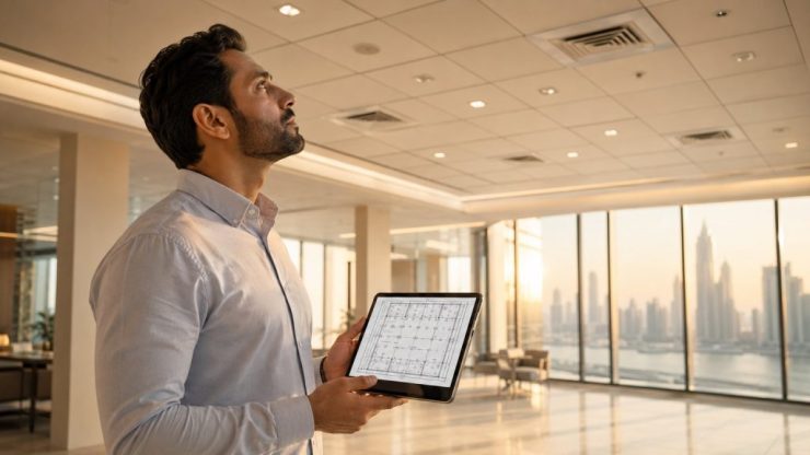 Reflected ceiling plan survey Dubai UAE — as-built RCP drawings